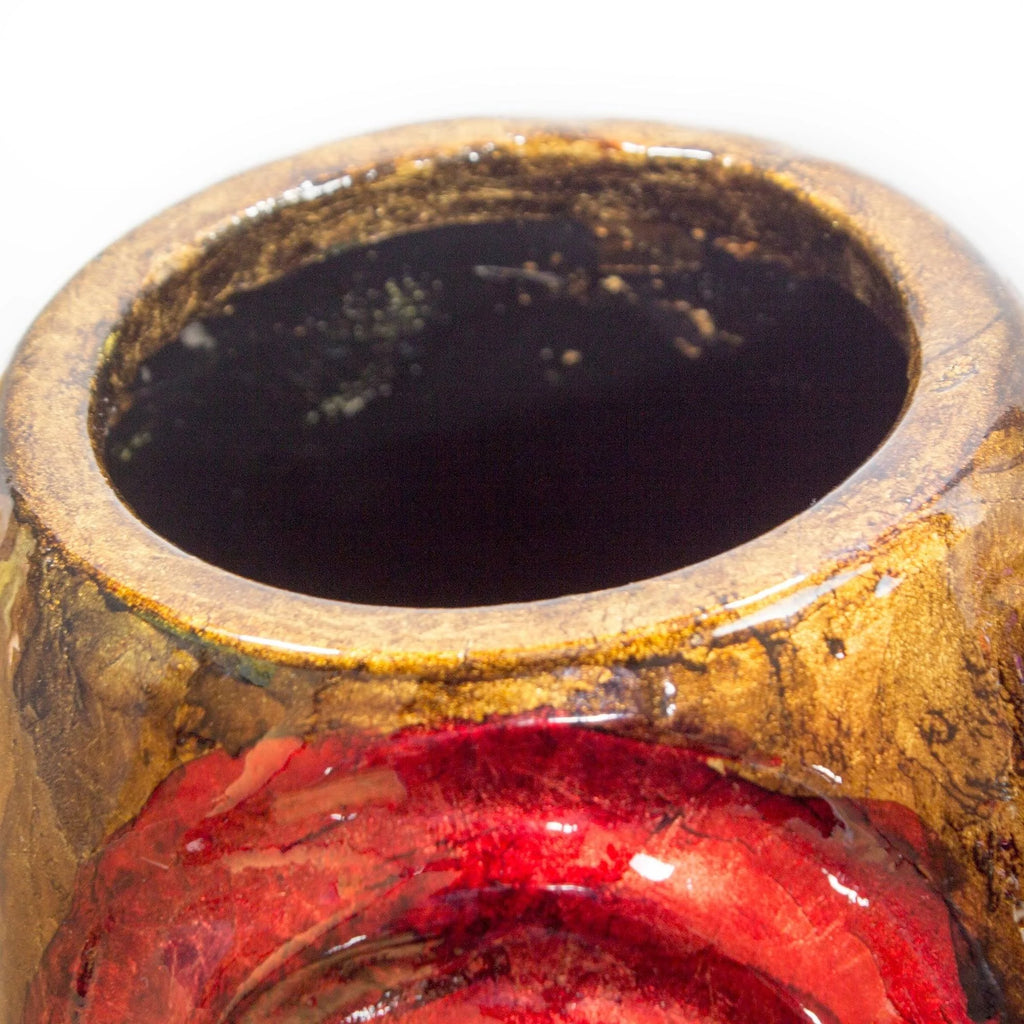 14 in. Foiled and Lacquered Table Vase K65204