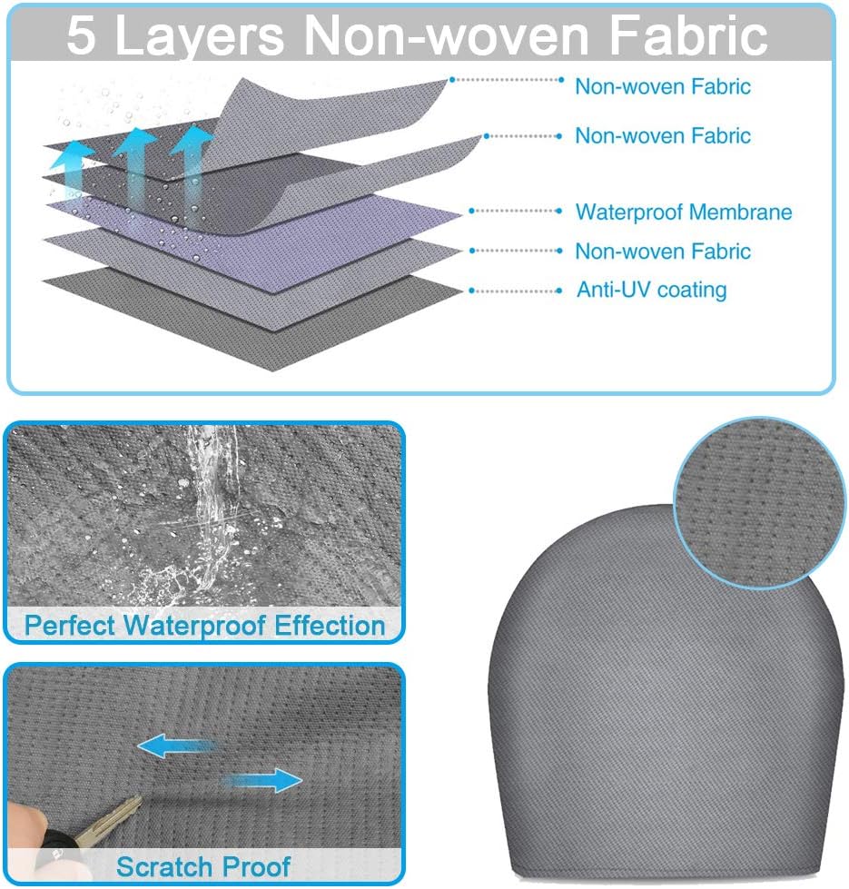 Set of 4 Extra Thick 5-ply Waterproof UV Coating Tire Covers S158564