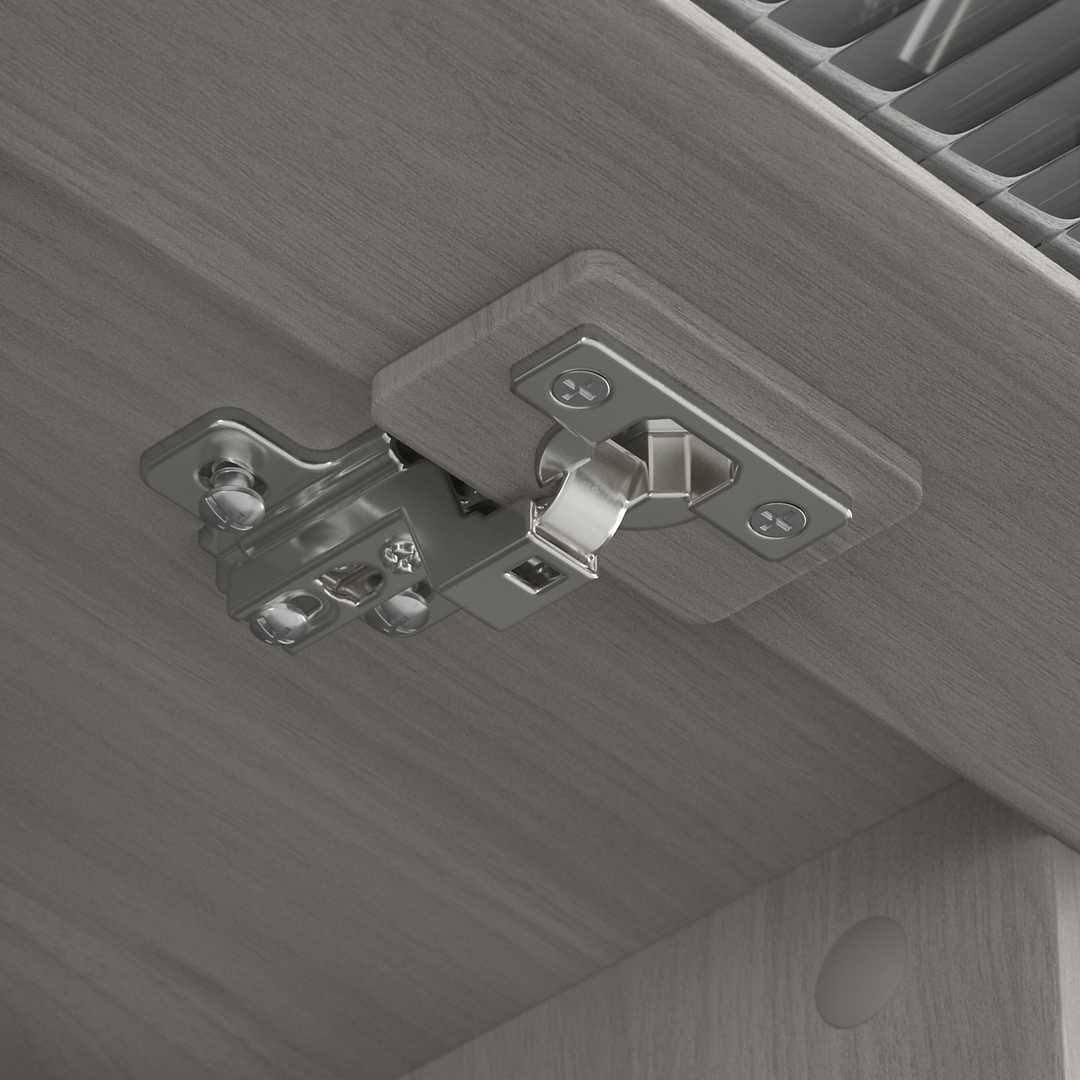 60W Hutch Linen White Oak H6893