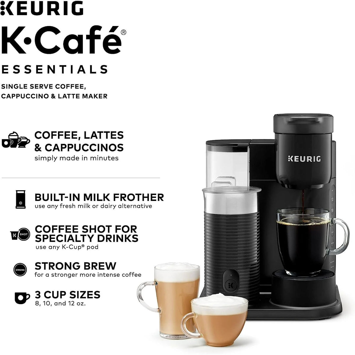 Black Single Serve Coffee, Latte and Cappuccino Maker O307224