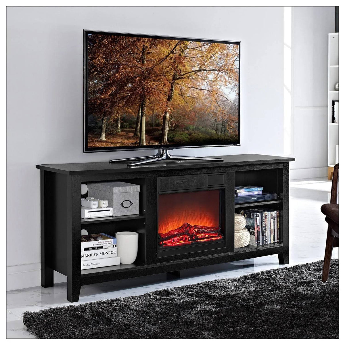 TV Console with Electric Fireplace Z4251