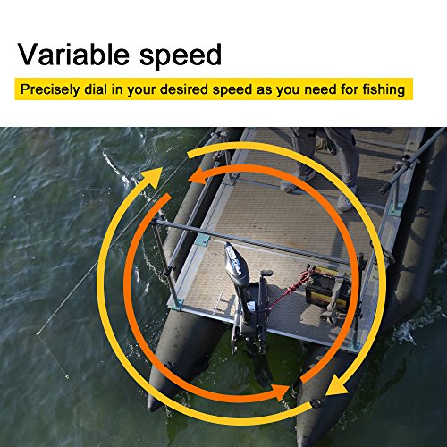 Black 12V 55LBS 48inch Bow Mount Trolling Motor with Remote Control C3999