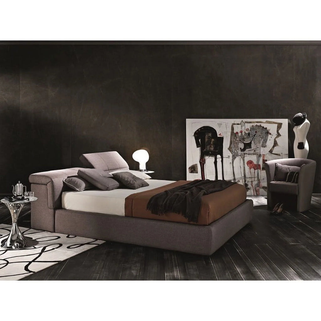 Queen Size Taupe Storage Bed K353657