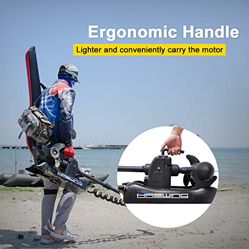 Black 12V 55LBS 48inch Bow Mount Trolling Motor with Remote Control C3999