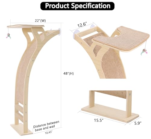 Cat Window Perch with Scratching Posts and Hammock Z205685