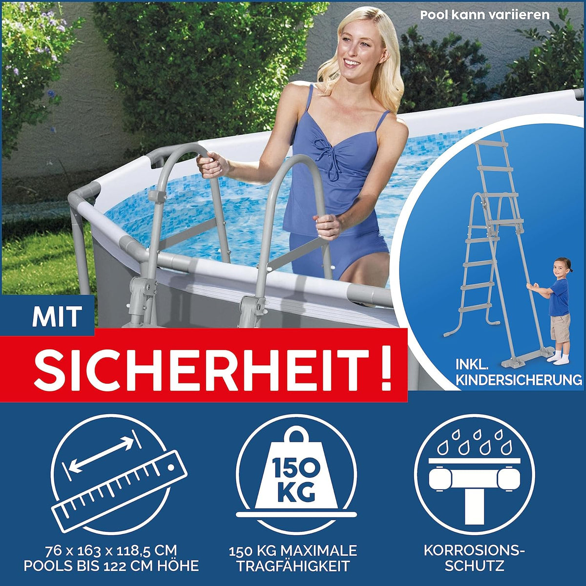 Oval Above Ground Pool 549 x 274 x 122 cm K2960