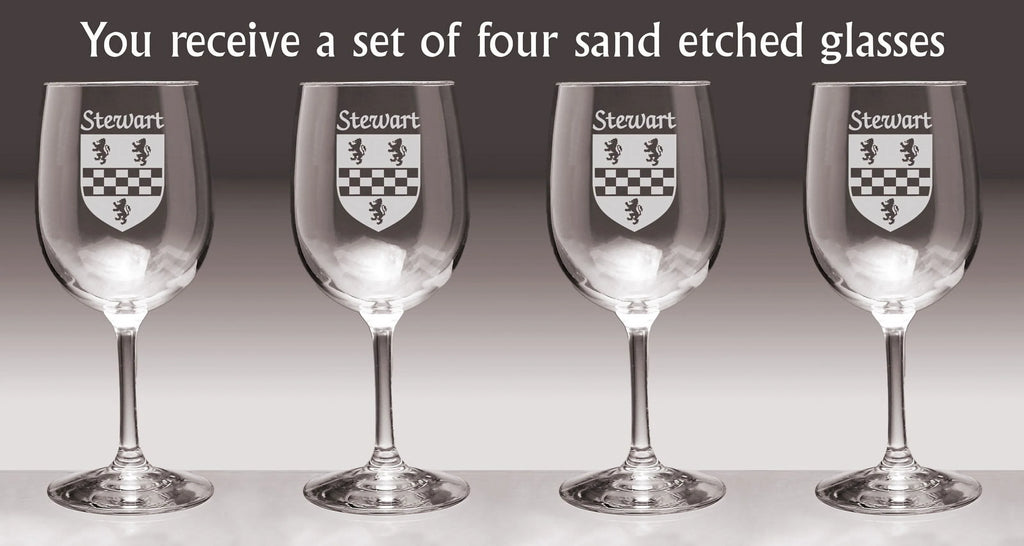Irish Coat of Arms Wine Glasses Set of 4 B21722