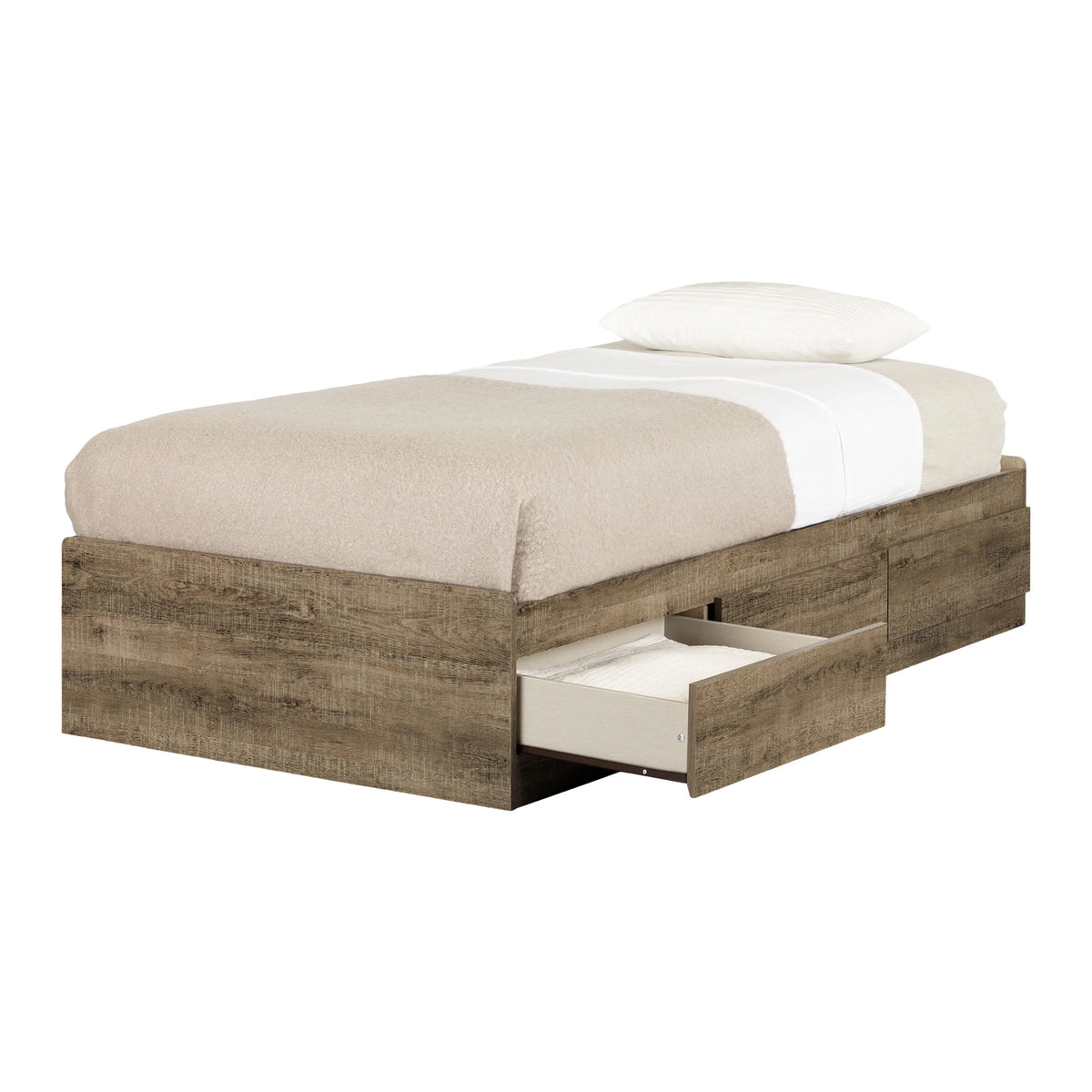 Twin Brown Bed S336616