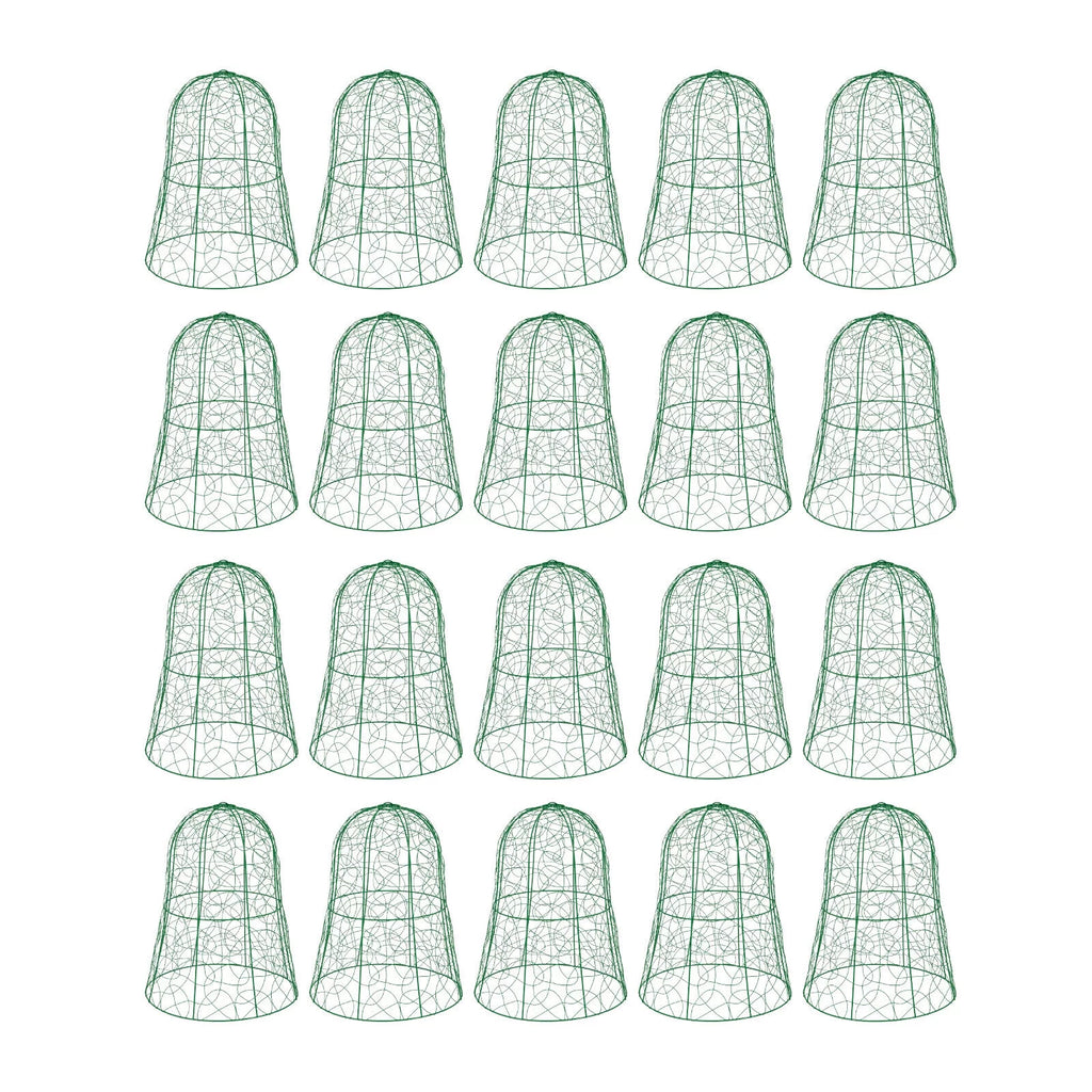 20PCS Garden Chicken Wire Cloche Plant Protector and Cover Iron Black/Green Q816