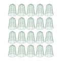 20PCS Garden Chicken Wire Cloche Plant Protector and Cover Iron Black/Green Q816