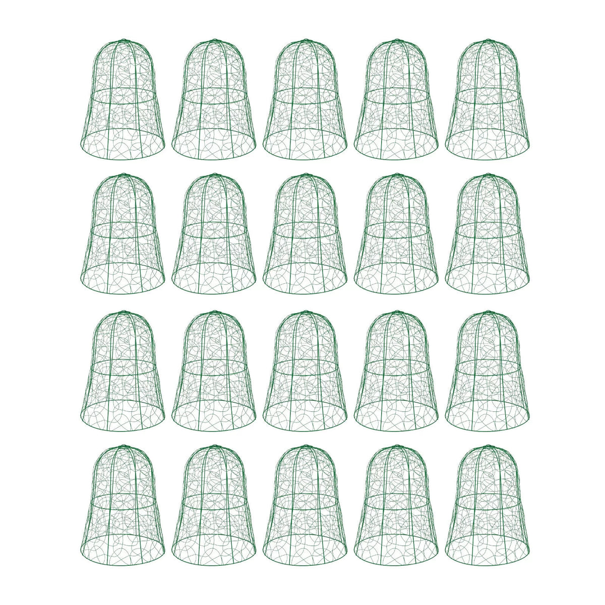 20PCS Garden Chicken Wire Cloche Plant Protector and Cover Iron Black/Green Q816