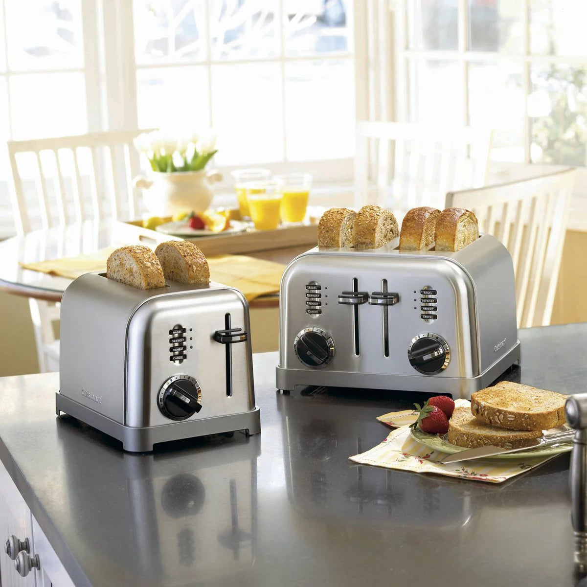Brushed Stainless 4 Slice Toaster R766
