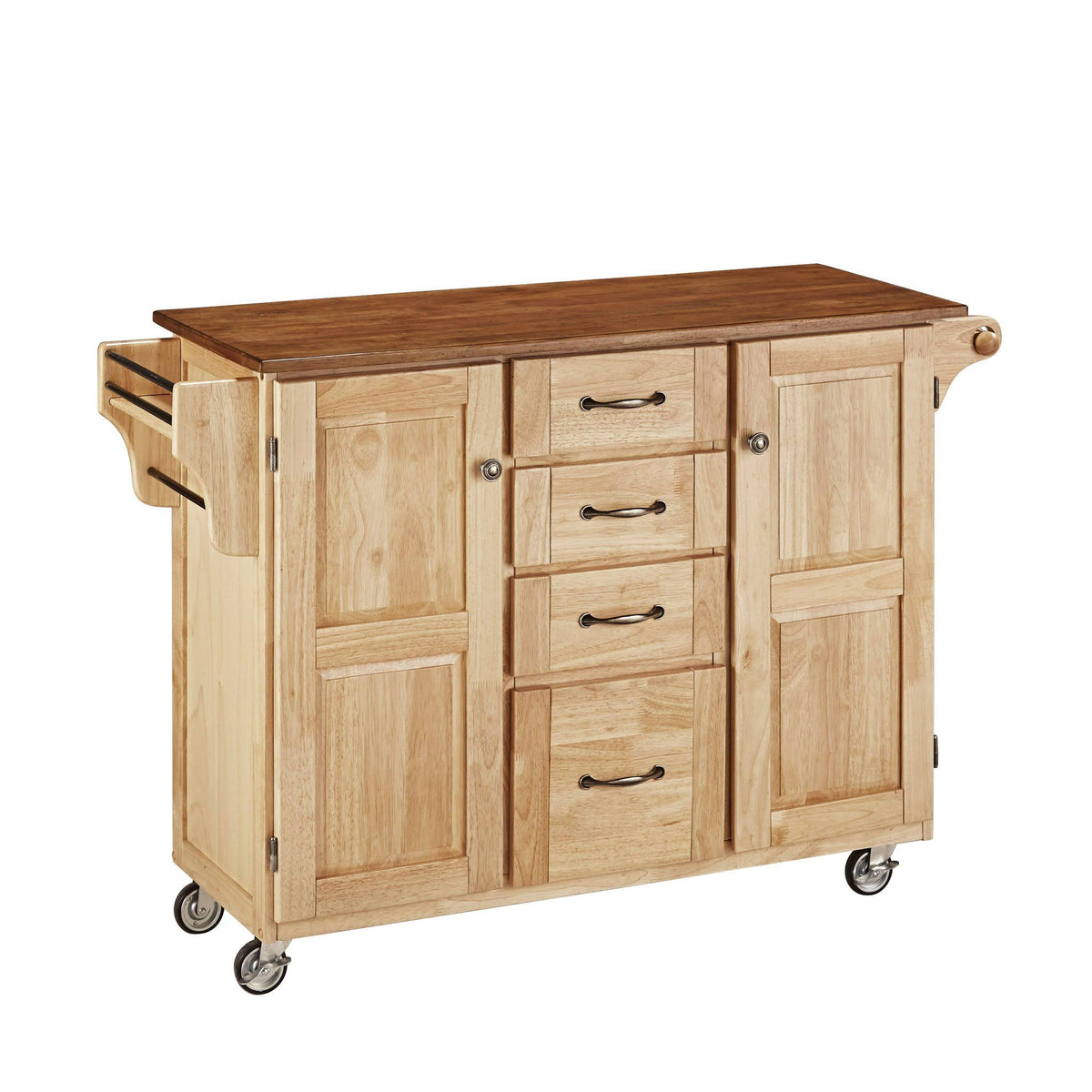 Natural Finish Oak Top Cart L36608