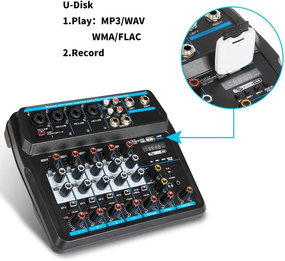 6 Channel Bluetooth Sound Mixer Pack of 2 B84625