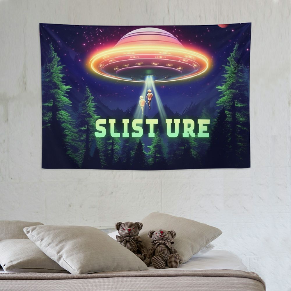 Funny UFO Tapestry Wall Hanging M919516