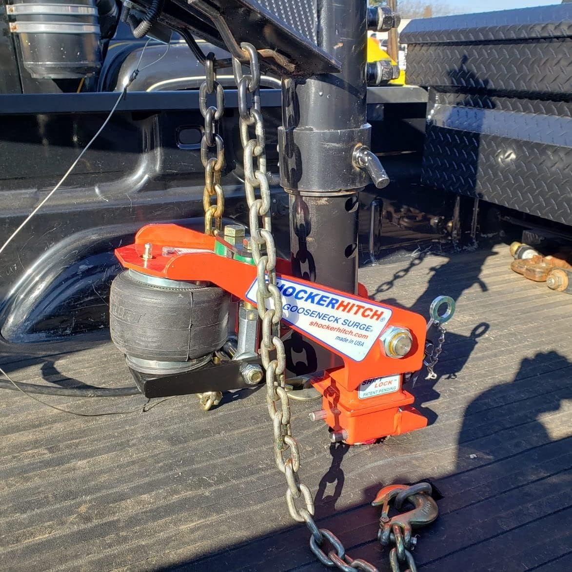 Gooseneck Air Hitch & Coupler, Round 3-15/16 Angled Pin 30K SL Coupler B363