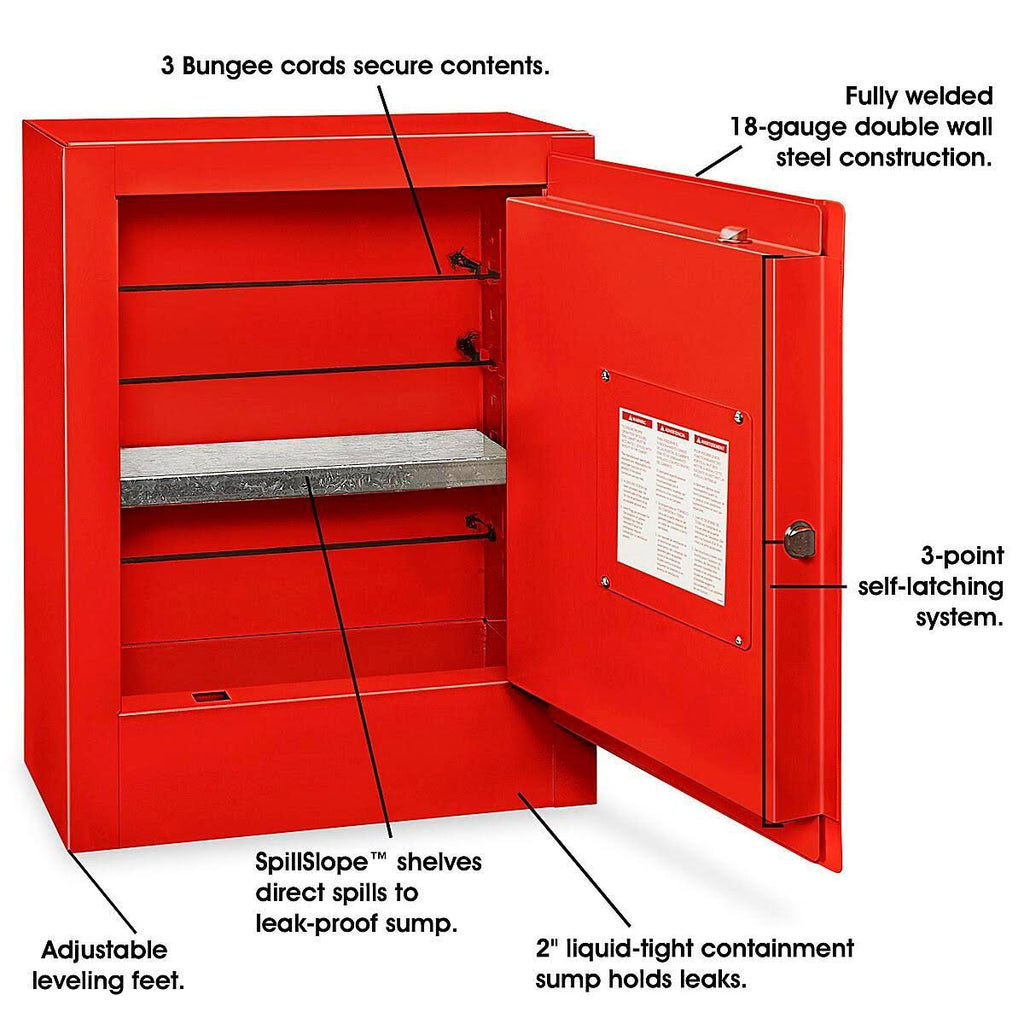 Red Manual Doors Flammable Storage Cabinet E386685