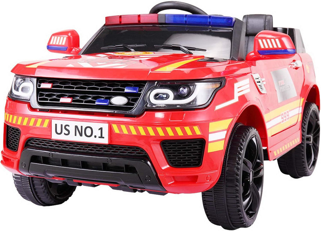 Black 12V Kids Ride On Police Car Electric with Remote Control O2859