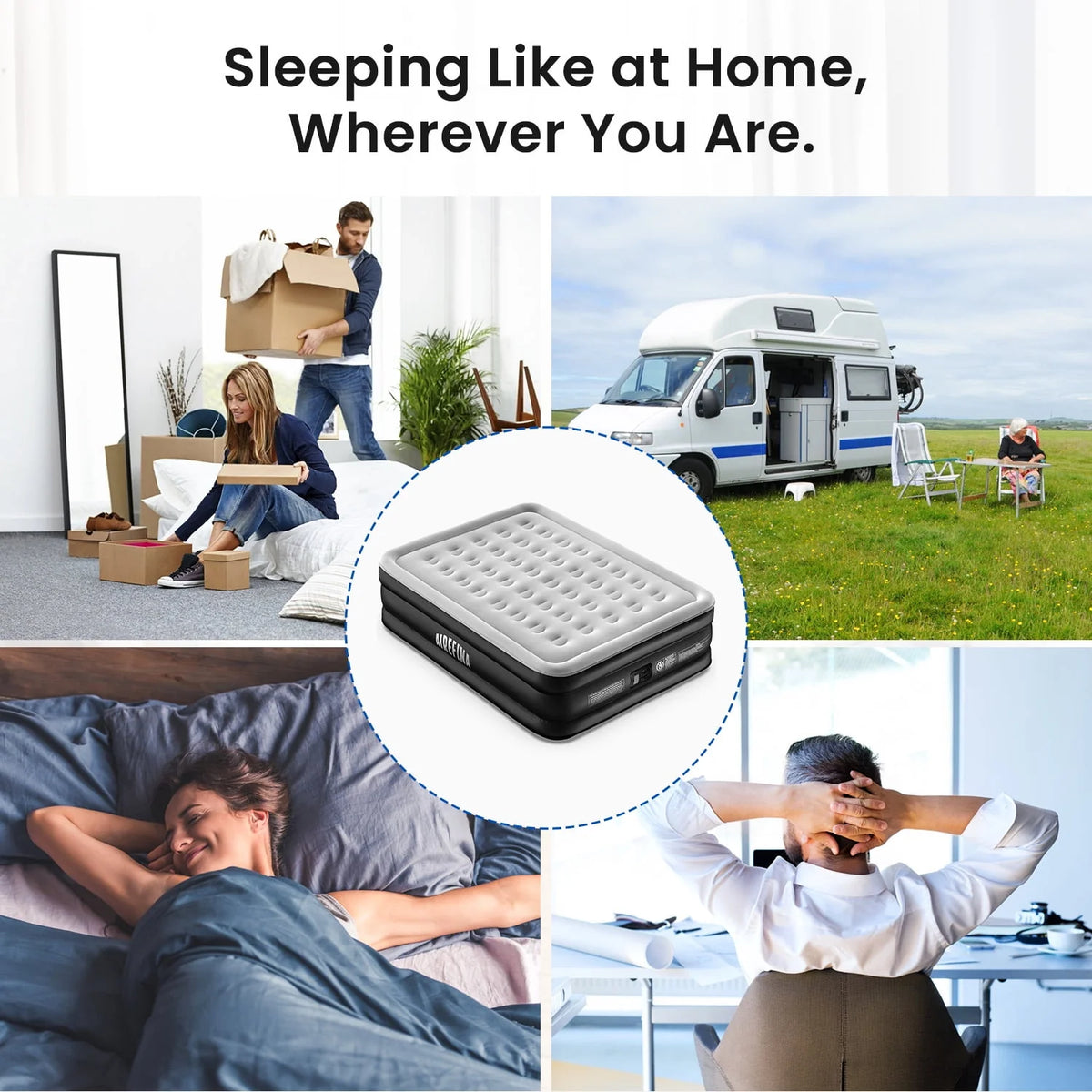 Queen Air Mattress with Built-in Electric Pump L34892
