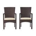 Multibrown Wicker Dining Chair (Set of 2) W74932