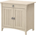 Secretary Desk with Keyboard Tray and Storage Cabinet in Cape Cod Gray Z26799