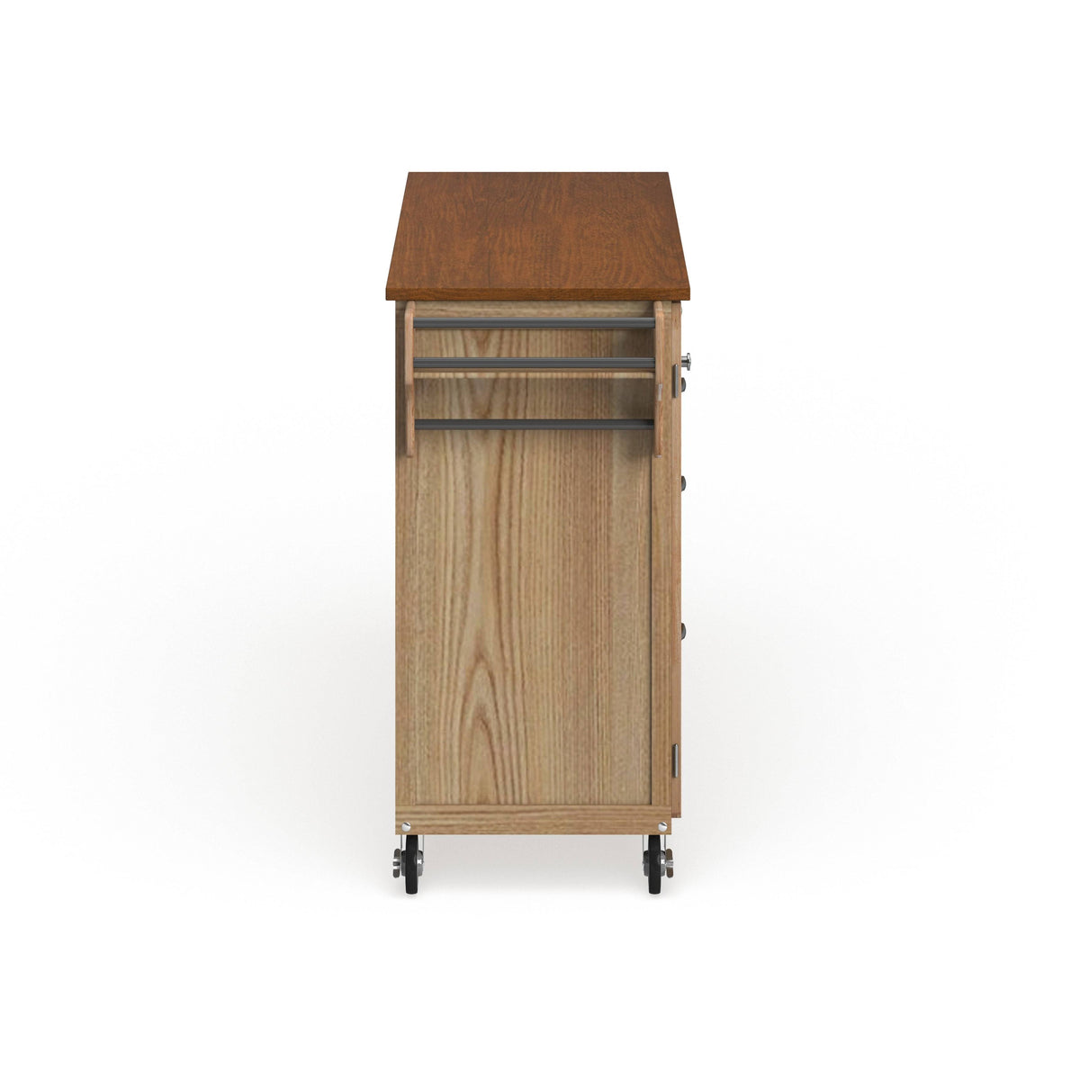 Natural Finish Oak Top Cart L36608