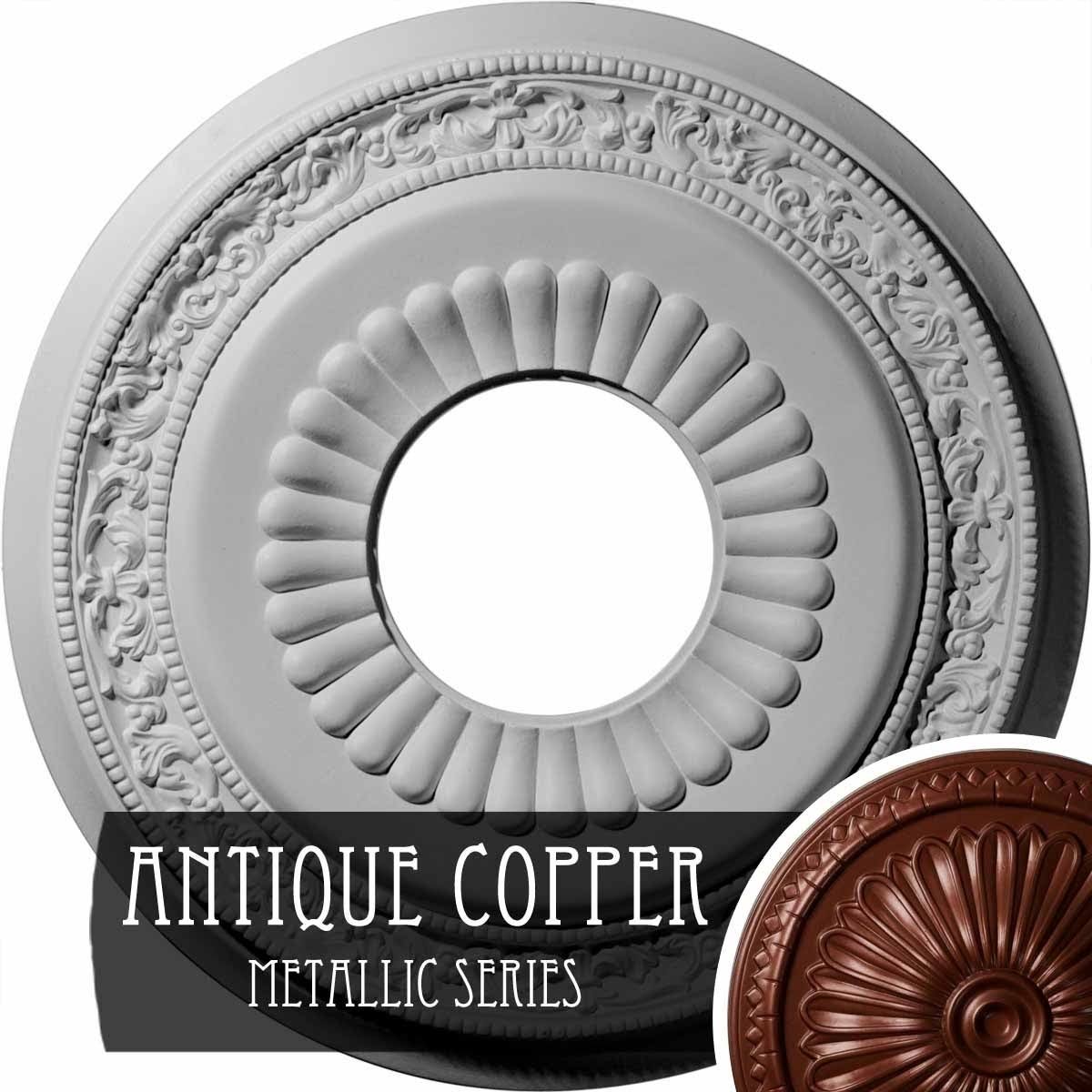 Silver Hand-Painted Ceiling Medallion B69840