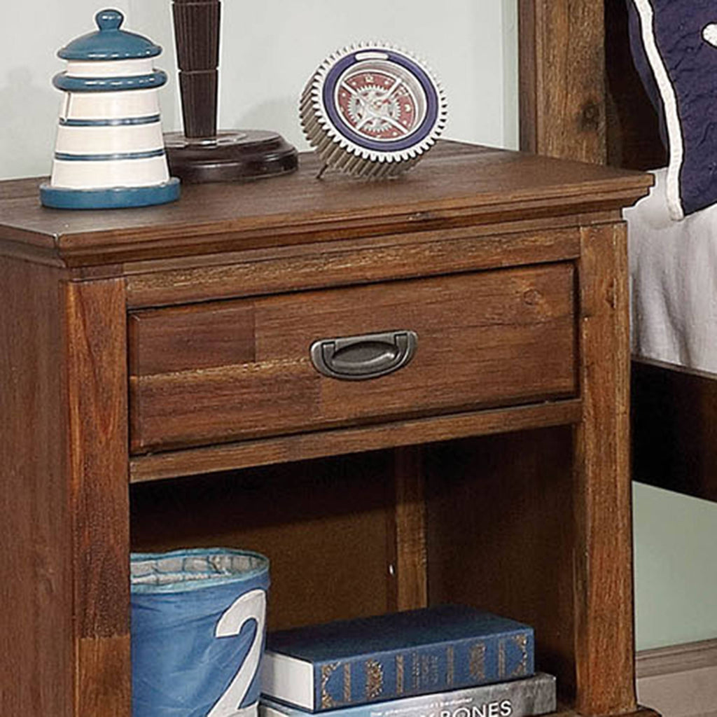 Dark Oak 1-Drawer Nightstand D816499