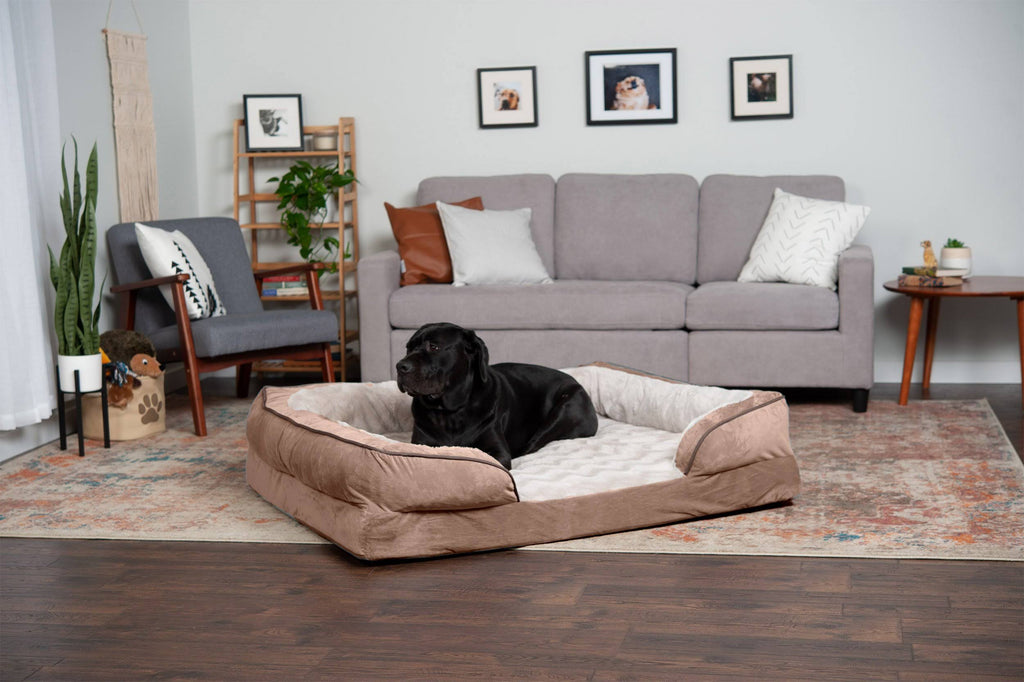 Celadon Green Velvet Sofa Dog Bed H2393