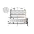 Queen Size Metal Bed Frame with Foam Head and Tail R774