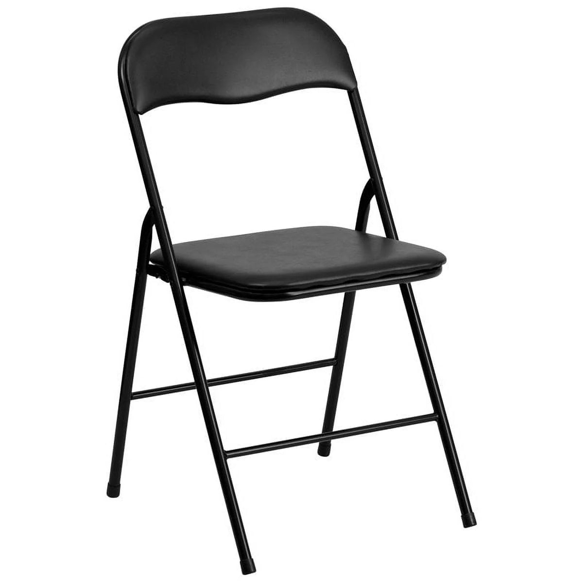 5 Piece Folding Dining Table and Chair Set in Black O16053