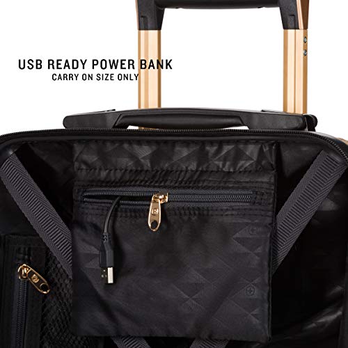Gunmetal Expandable Hardside Luggage with Spinner Wheels and TSA Lock, Carry-On 19-Inch A864961