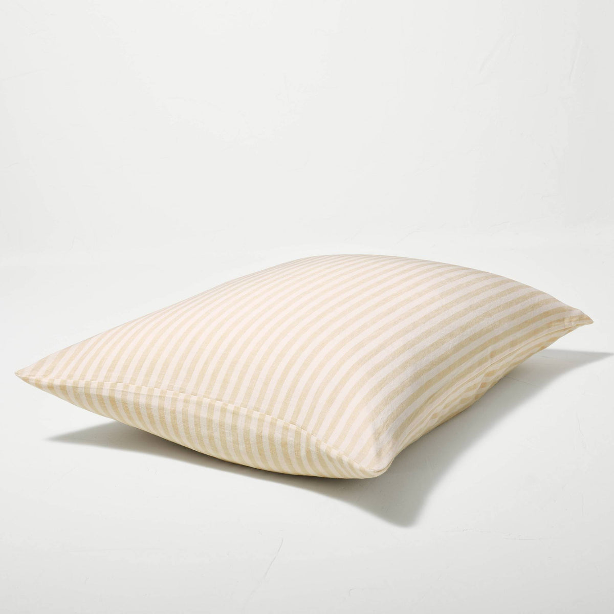 White/Natural Stripe Duvet and Sham Set A9313