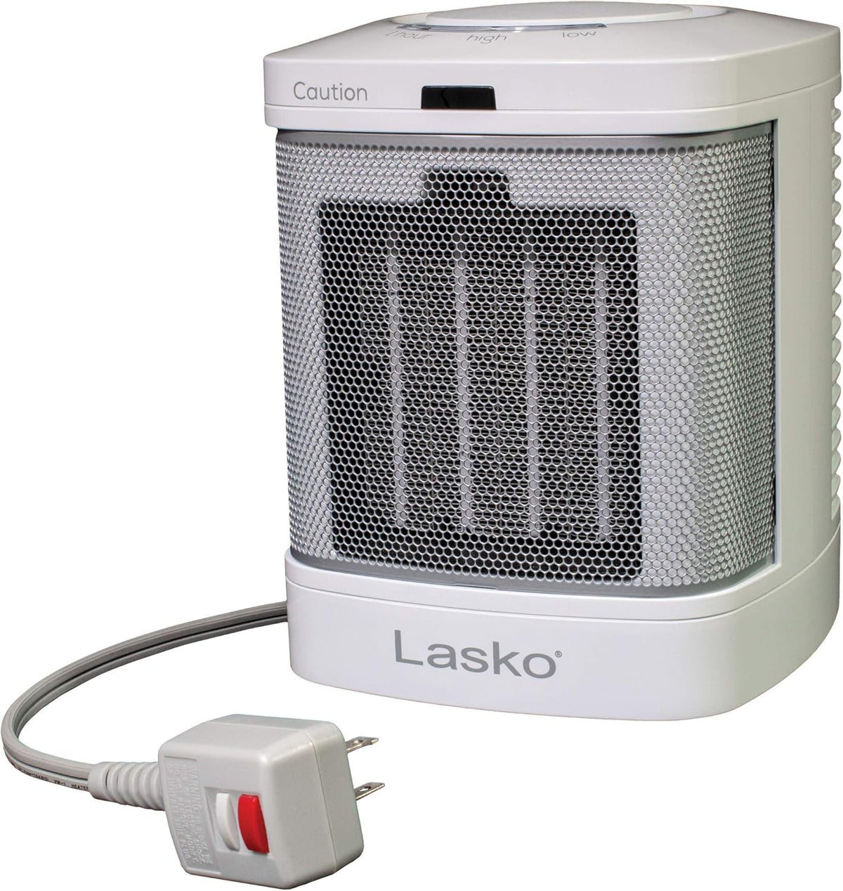 Ceramic Adjustable Thermostat Space Heater, Non-Oscillating, Small Portable Ceramic Space Heater, White C216