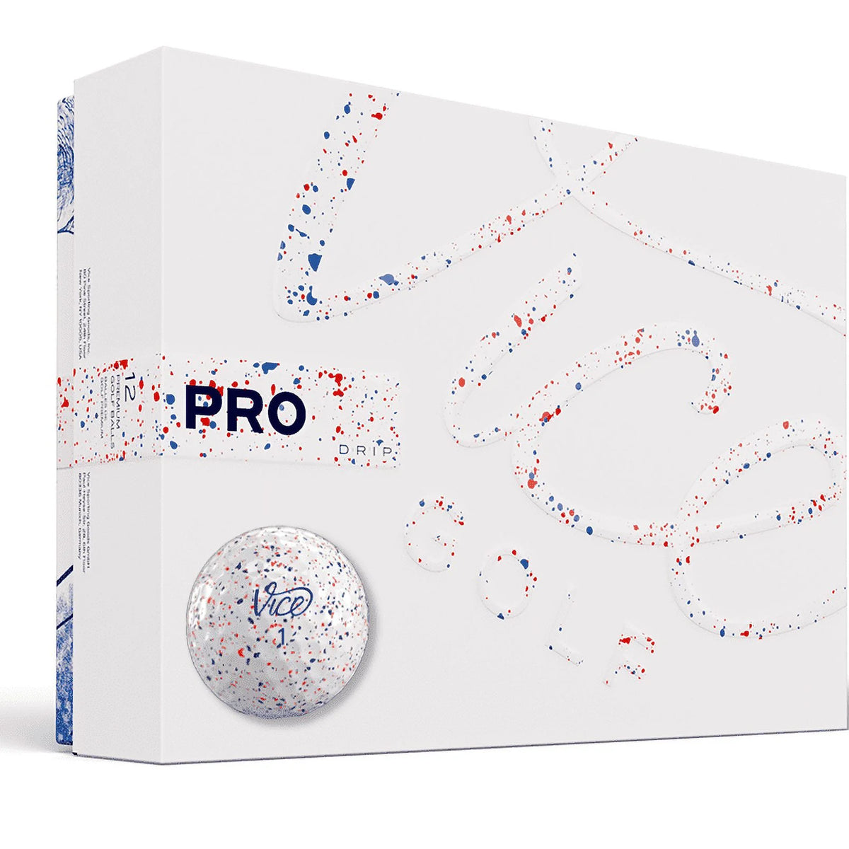 Pro Red & Blue Drip Golf Balls - 1 Dozen W67935