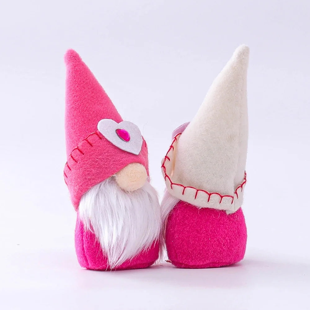 2pcs Handmade Gnome Plush Scandinavian Tomte Decor Table Elf Dolls Ornaments D9673