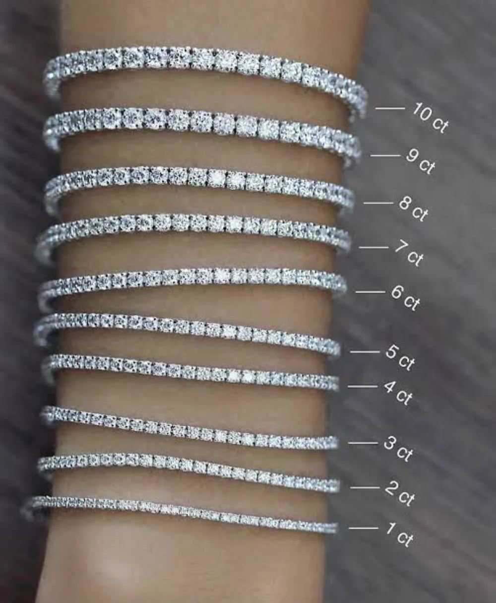 14K White Gold Plated Tennis Bracelet B492956