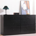 Black 6 Drawer Dresser D237