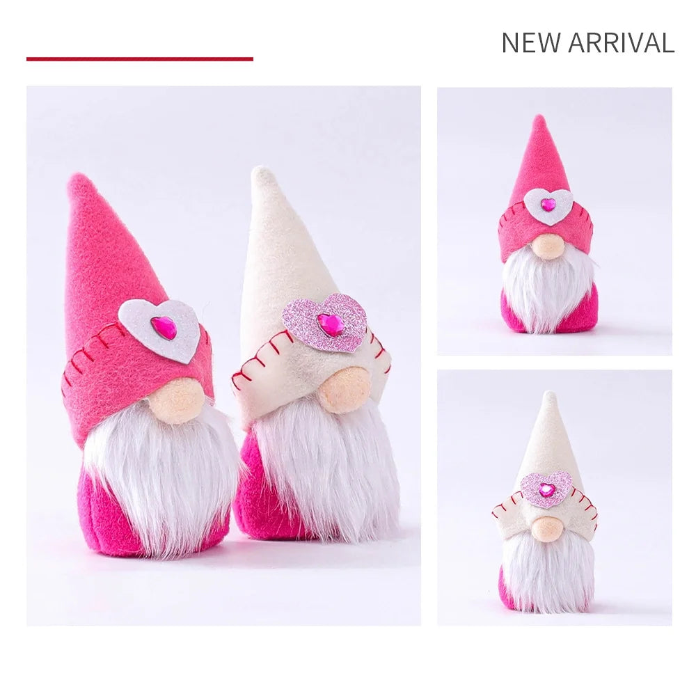 2pcs Handmade Gnome Plush Scandinavian Tomte Decor Table Elf Dolls Ornaments D9673