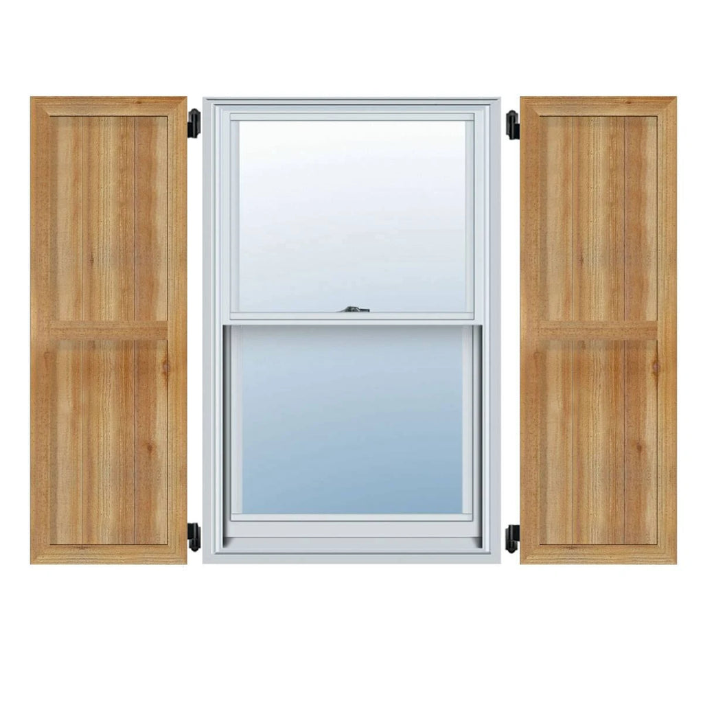 Rough Sawn Western Red Cedar Framed Board-n-Batten Shutters (Per Pair) Z745923