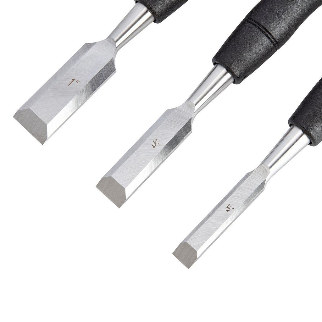 Wood Chisel Set with PVC Handles, 3-Piece F10576