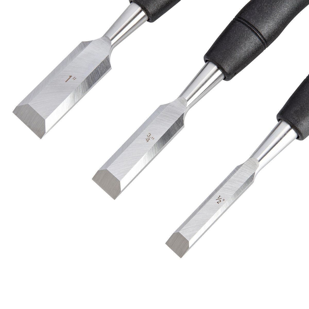 Wood Chisel Set with PVC Handles, 3-Piece F10576