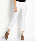 White Stretch Crepe Slim Ankle Pant F1979