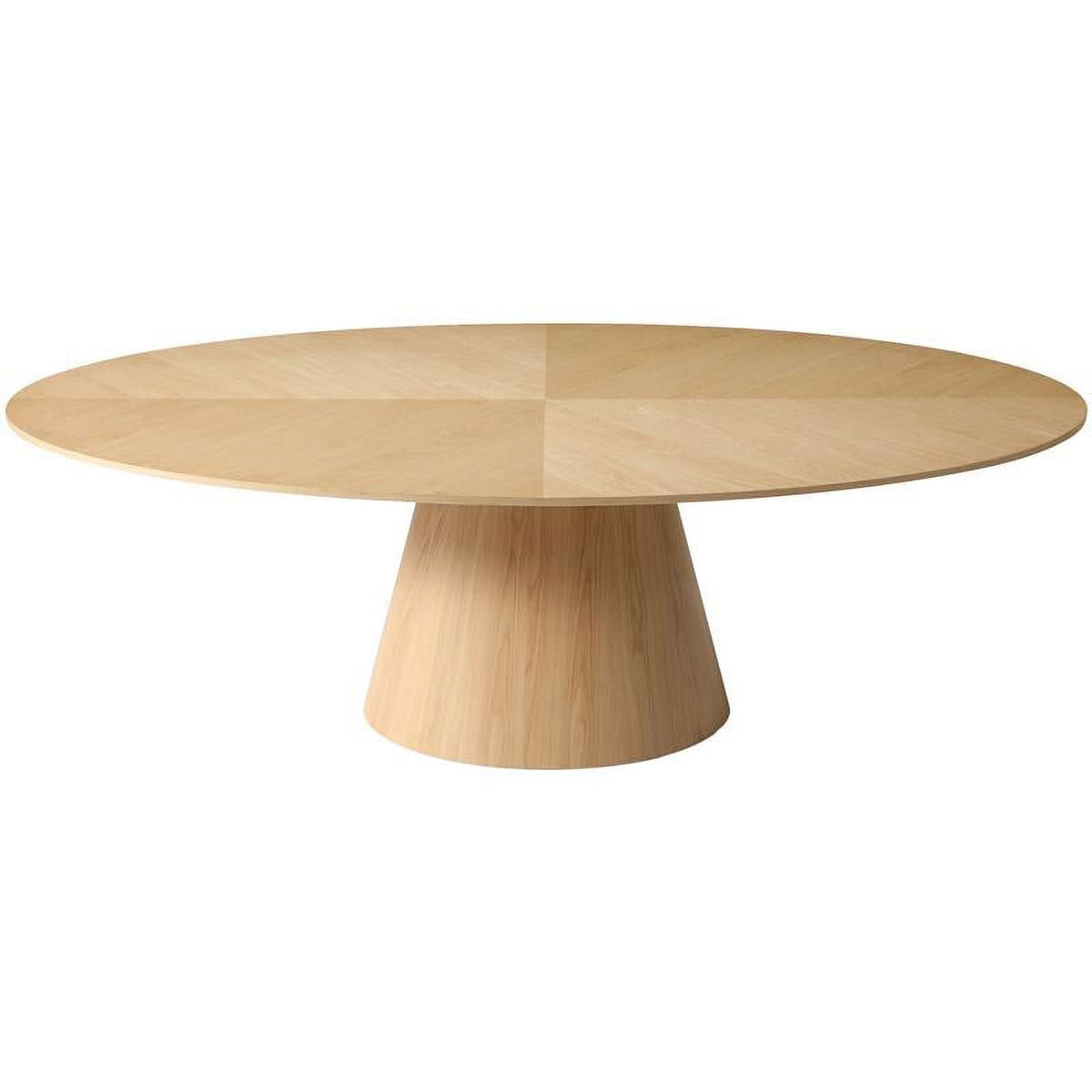 Oval Top Wood Veneer Dining Table in White Oak Z4167
