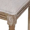Light Gray Natural Wood Upholstered Dining Chairs Set of 6 G74539