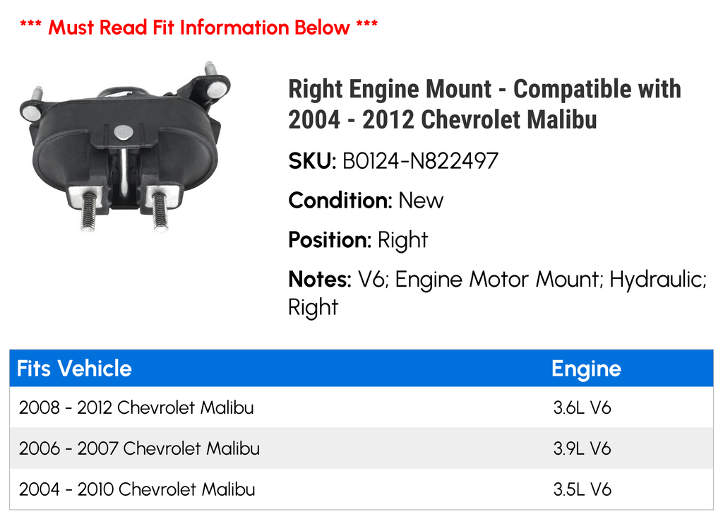 Right Engine Mount O6062