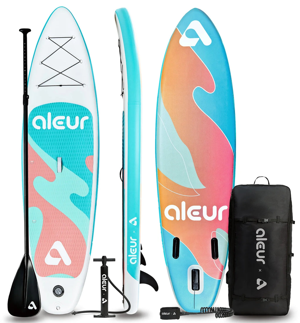 Inflatable Stand Up Paddle Board Package with Backpack, Leash, Paddle and Hand Pump U734