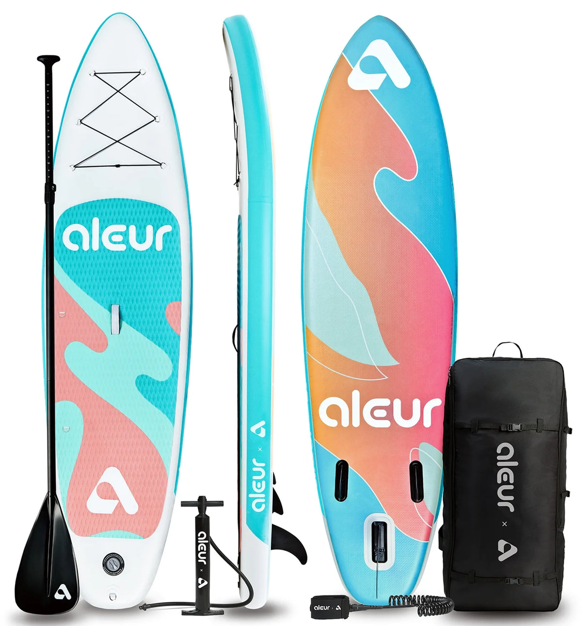 Inflatable Stand Up Paddle Board Package with Backpack, Leash, Paddle and Hand Pump U734