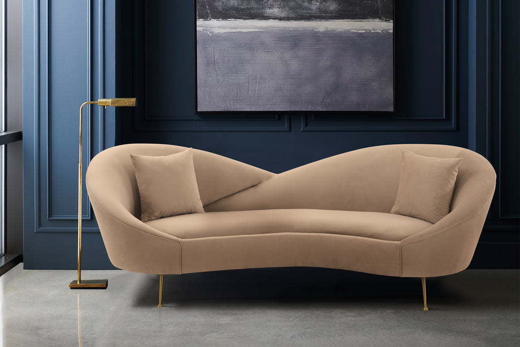 Upholstered Fabric and Metal Sofa C329307
