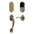 Satin Brass and Black Dummy Handleset N892240